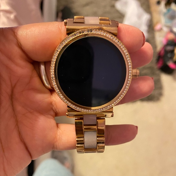 Rose gold smart watch, with box no tags